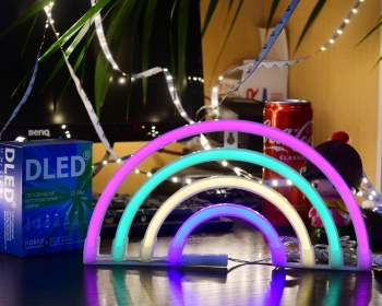   Настенный неоновый светильник "Радуга 2" разноцветная DLED